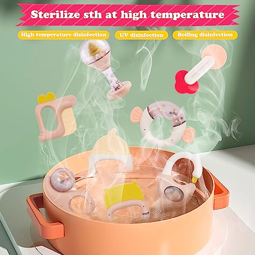10PCS Baby Rattles Teether Set - Educational Sensory Toys