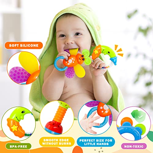 Baby Toys Set: Rattle, Teether, Shaker, Educational, 0-12 Months