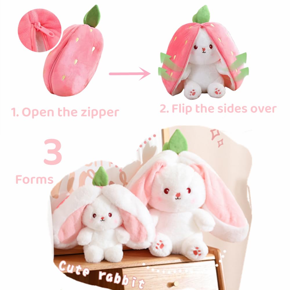 Strawberry Bunny Plush Toy – Perfect Baby Gift