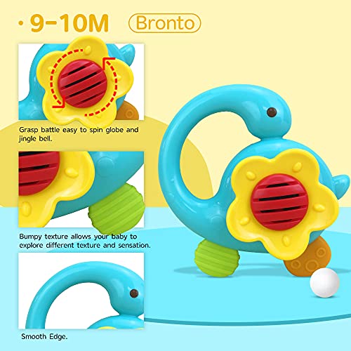 Eastsun Dinosaur Rattle Sensory Toy & Teether