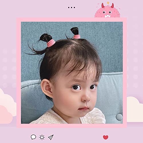 Colorful Cotton Baby Hair Bobbles - 100 Pcs