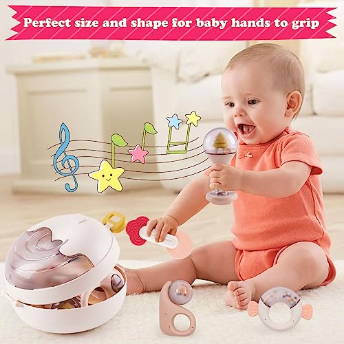 10PCS Baby Rattles Teether Set - Educational Sensory Toys