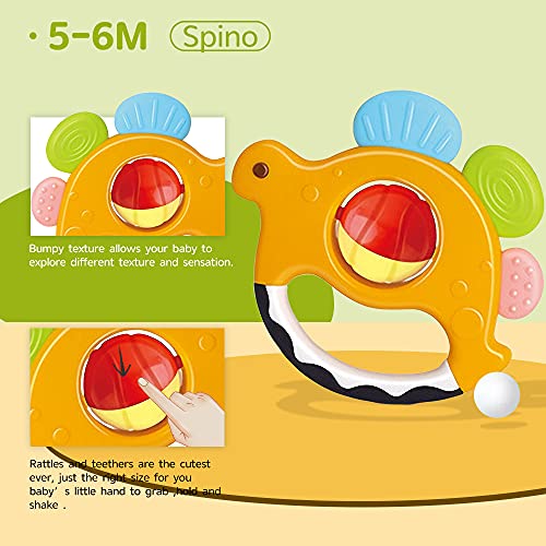 Eastsun Dinosaur Rattle Sensory Toy & Teether