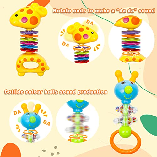 Baby Toys Set: Rattle, Teether, Shaker, Educational, 0-12 Months