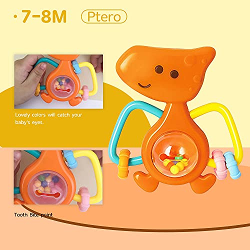 Eastsun Dinosaur Rattle Sensory Toy & Teether