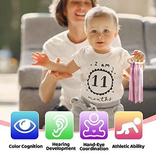 Rainbow Ribbon Rattle Teether for Baby Boys and Girls