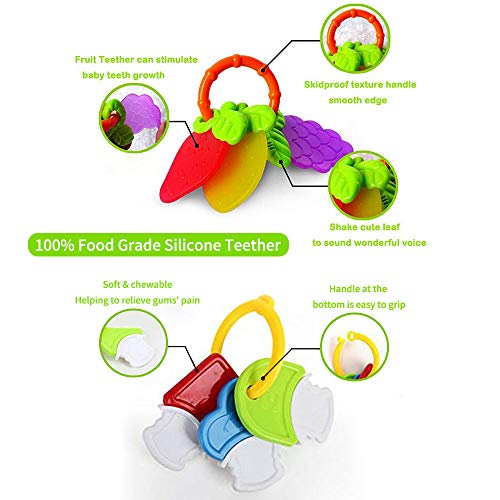 Baby Rattle Teethers Set - 7 Pcs Sensory Toys