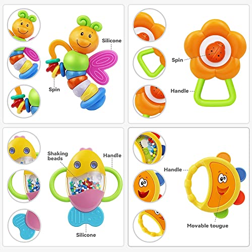 12pcs Baby Rattle Toys Set for Infants