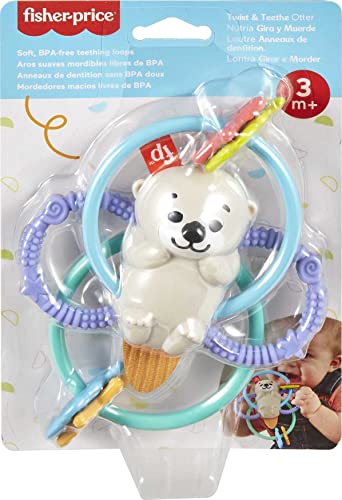 Fisher-Price 2-in-1 Otter Twist & Teethe Rattle