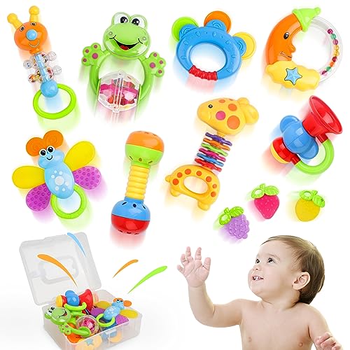 Sensory Baby Rattles Toys Set, 11 Pcs