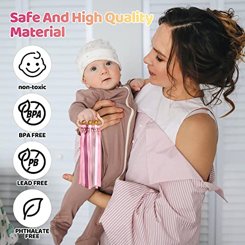 Rainbow Ribbon Rattle Teether for Baby Boys and Girls