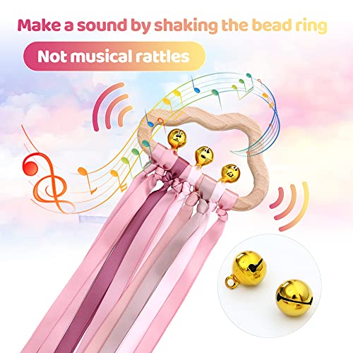 Rainbow Ribbon Rattle Teether for Baby Boys and Girls