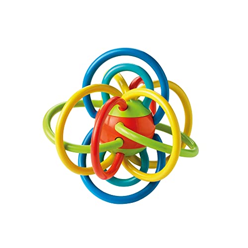 Nuby Teething Ring with Rattle Toy, Refrigerator Safe