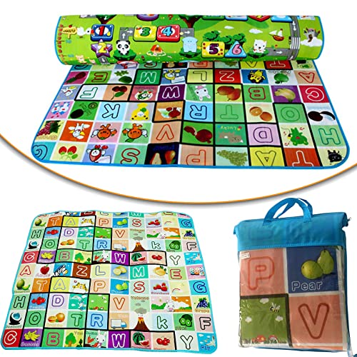Large Kids Educational Play Mat - 2 Sided