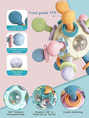 Baby Montessori Sensory Teething Toys for 0-6 Months