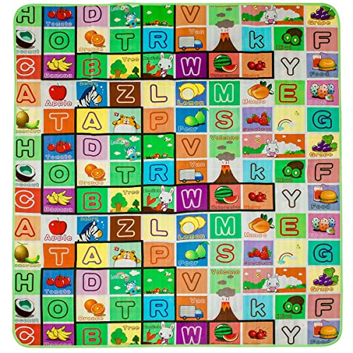 Large Kids Educational Play Mat - 2 Sided