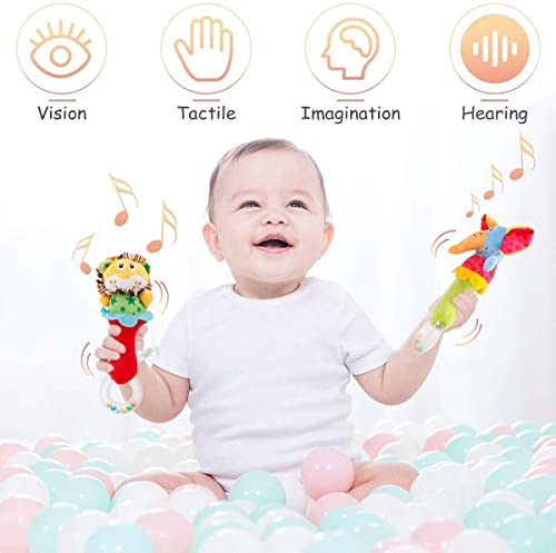 Soft Rattle Sensory Toys - 2 Pack