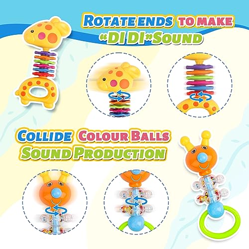 Sensory Baby Rattles Toys Set, 11 Pcs
