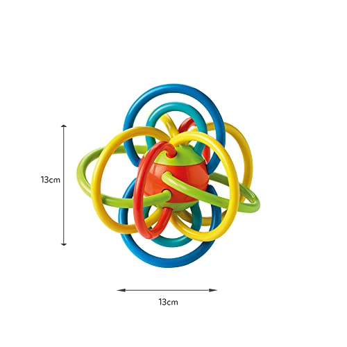 Nuby Teething Ring with Rattle Toy, Refrigerator Safe