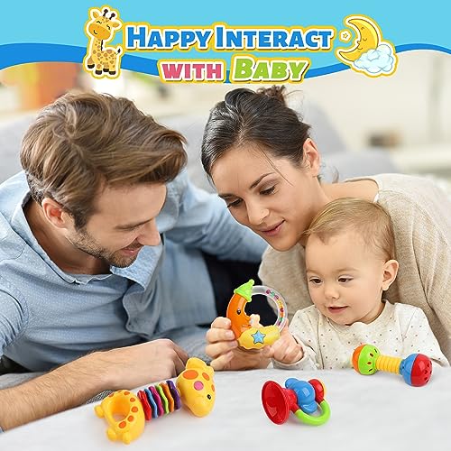 Sensory Baby Rattles Toys Set, 11 Pcs