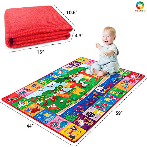 Teytoy Large Cotton Baby Play Mat, Foldable Non-Slip