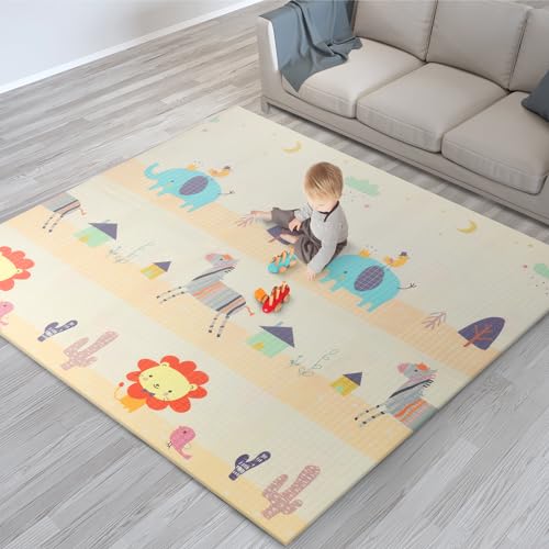 Foldable Activity Mat - Double-Sided Waterproof, Ideal for Playtime