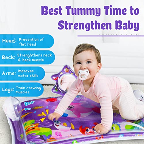 HahaGift Sensory Water Mat: Tummy Time & Crawling Development