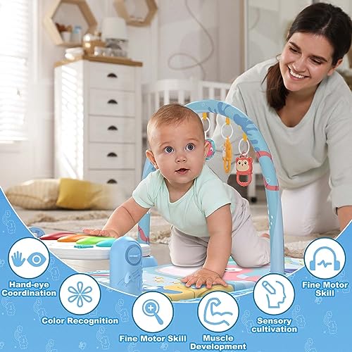 Musical Baby Play Mat with Hanging Toys