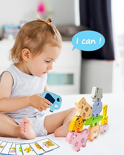 Animal Stacking Blocks - Montessori Toddler Toys