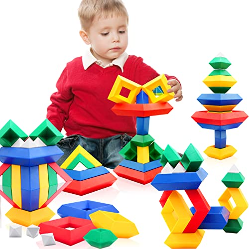 Yeelua Stacking Toys: 30-Piece Educational Pyramid Blocks
