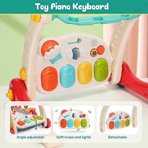 Baby Gym Play Mat with Learning Walker & Musical Activity