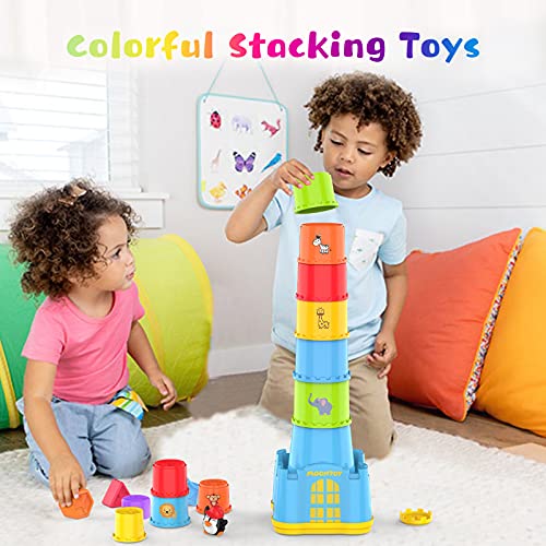 19PCS MOONTOY Stacking Cups, Early Educational Baby Toy