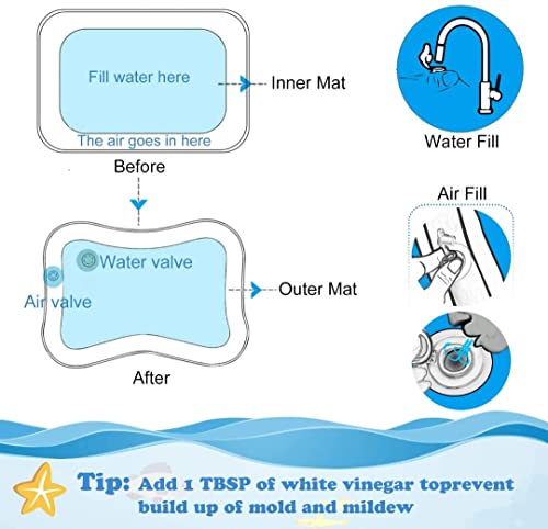 BabaBub Inflatable Water Mat - Baby Sensory Playmat