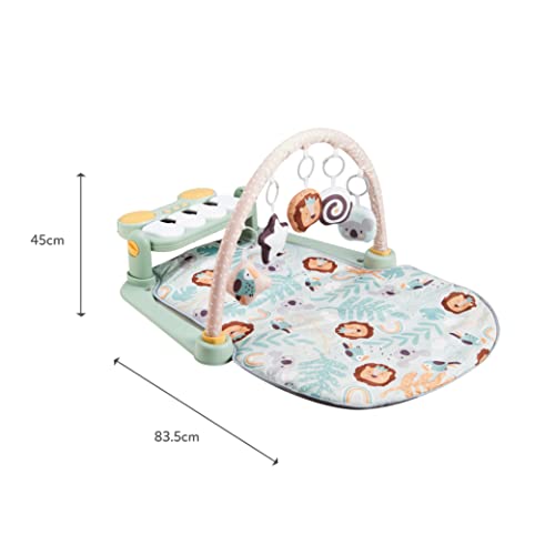 Animal Adventures Baby Piano Play Gym with Wireless Piano