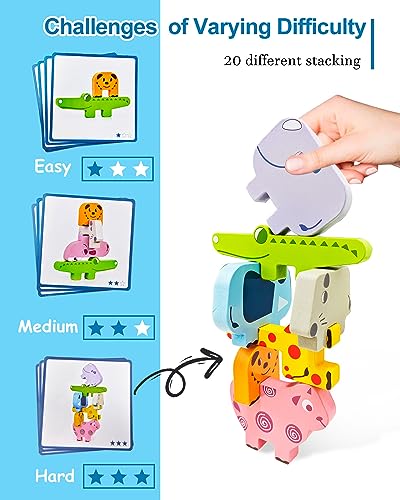 Animal Stacking Blocks - Montessori Toddler Toys