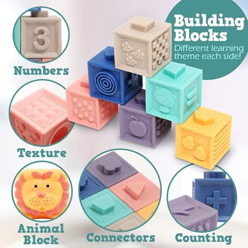 Soft Baby Blocks: Teethers, Chewing, Stacking Toys