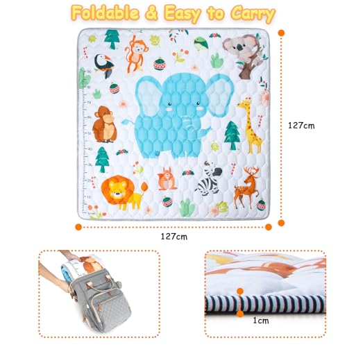 Foldable Cotton Baby Play Mat for Floor, Non-Slip