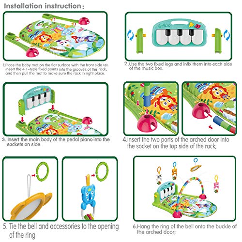 Meero London Baby Gym Play Mat with Piano