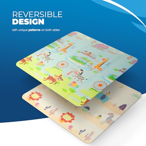 Foldable Activity Mat - Double-Sided Waterproof, Ideal for Playtime