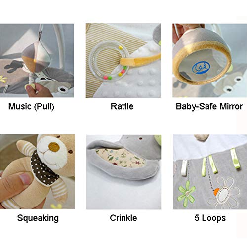 Safari Baby Play Mat Gym with Detachable Toys