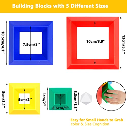 Yeelua Stacking Toys: 30-Piece Educational Pyramid Blocks