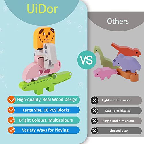 Wooden Animal Stacking Blocks - Fine Motor Skill Toy