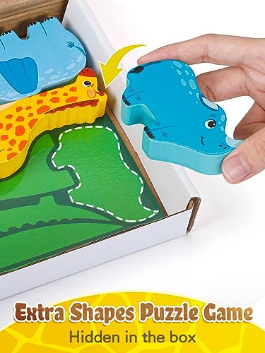 Montessori Animal Stacking Building Blocks for 3-5 Year Olds