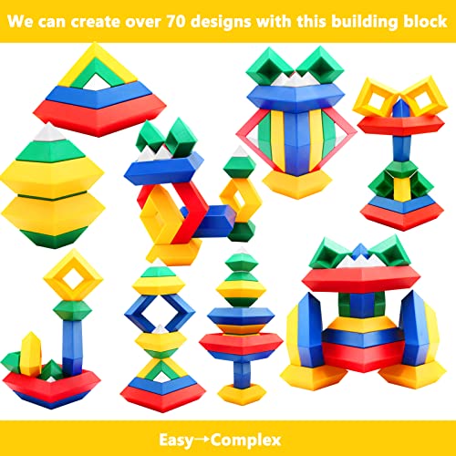 Yeelua Stacking Toys: 30-Piece Educational Pyramid Blocks