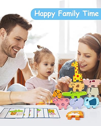 Animal Stacking Blocks - Montessori Toddler Toys