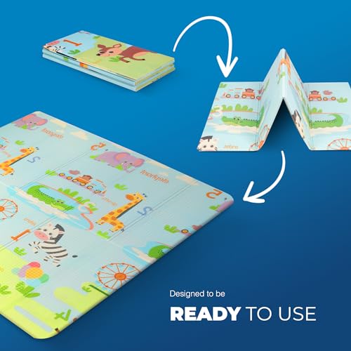 Foldable Activity Mat - Double-Sided Waterproof, Ideal for Playtime