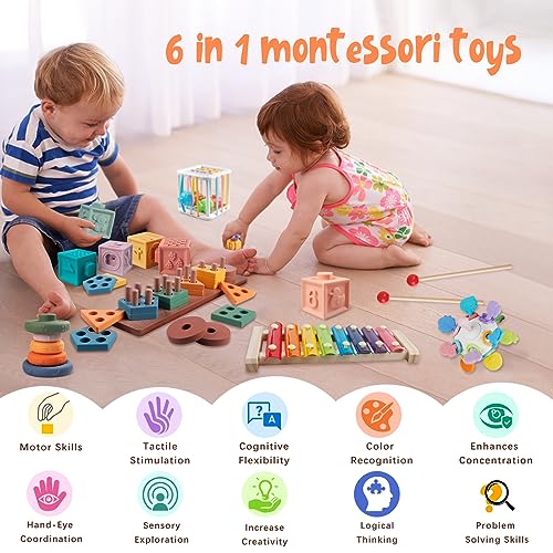 6-in-1 Montessori Toys for Babies 6-36 Months