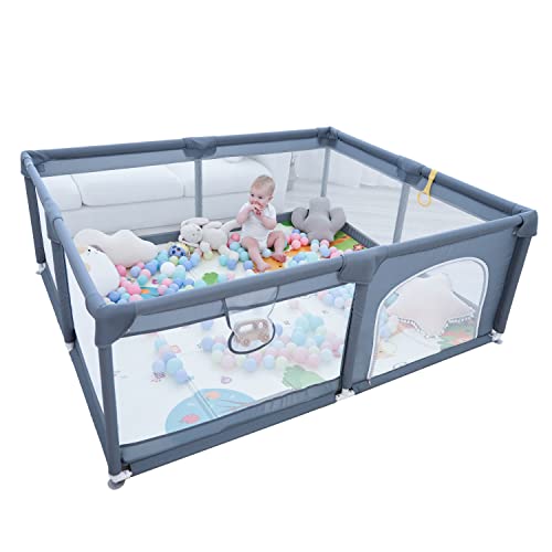 Baby and Toddler Playpen: 180x150 cm, Breathable Mesh