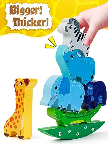 Montessori Animal Stacking Building Blocks for 3-5 Year Olds