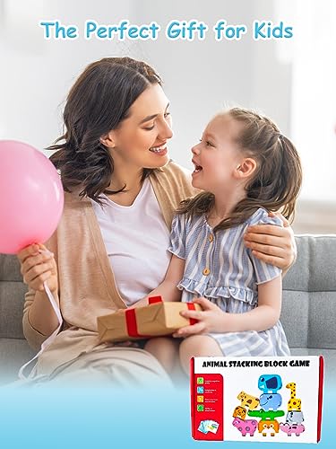 Animal Stacking Blocks - Montessori Toddler Toys